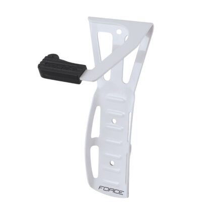 Soporte de bicicleta FORCE pared para rueda delantera, blanco