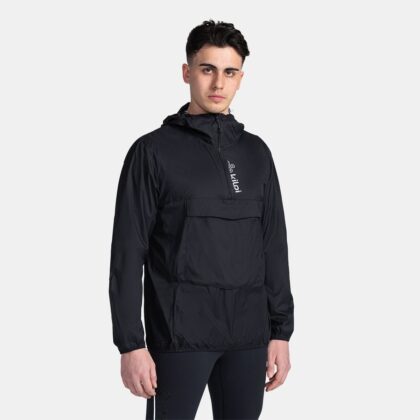 Chaqueta canguro cortavientos de running para hombre KILPI ANORI-M - Negro