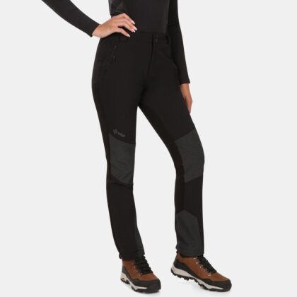Pantalones largos softshell para mujer KILPI NUUK-W - Negro